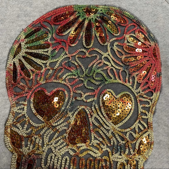 Multi color skull sweatshirt - Picture 3 of 5